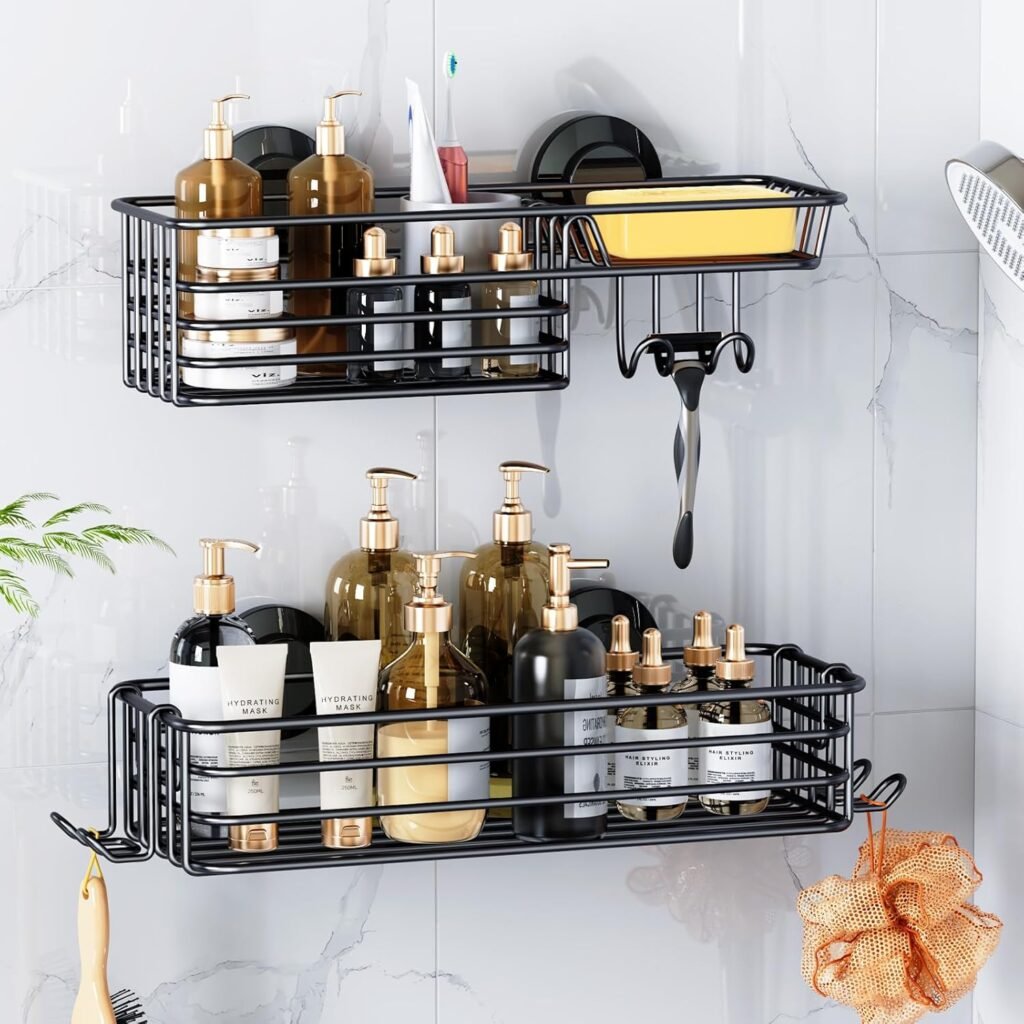 LEVERLOC Suction Cup Shower Caddy — Best for Renters Who Need to Reposition Often